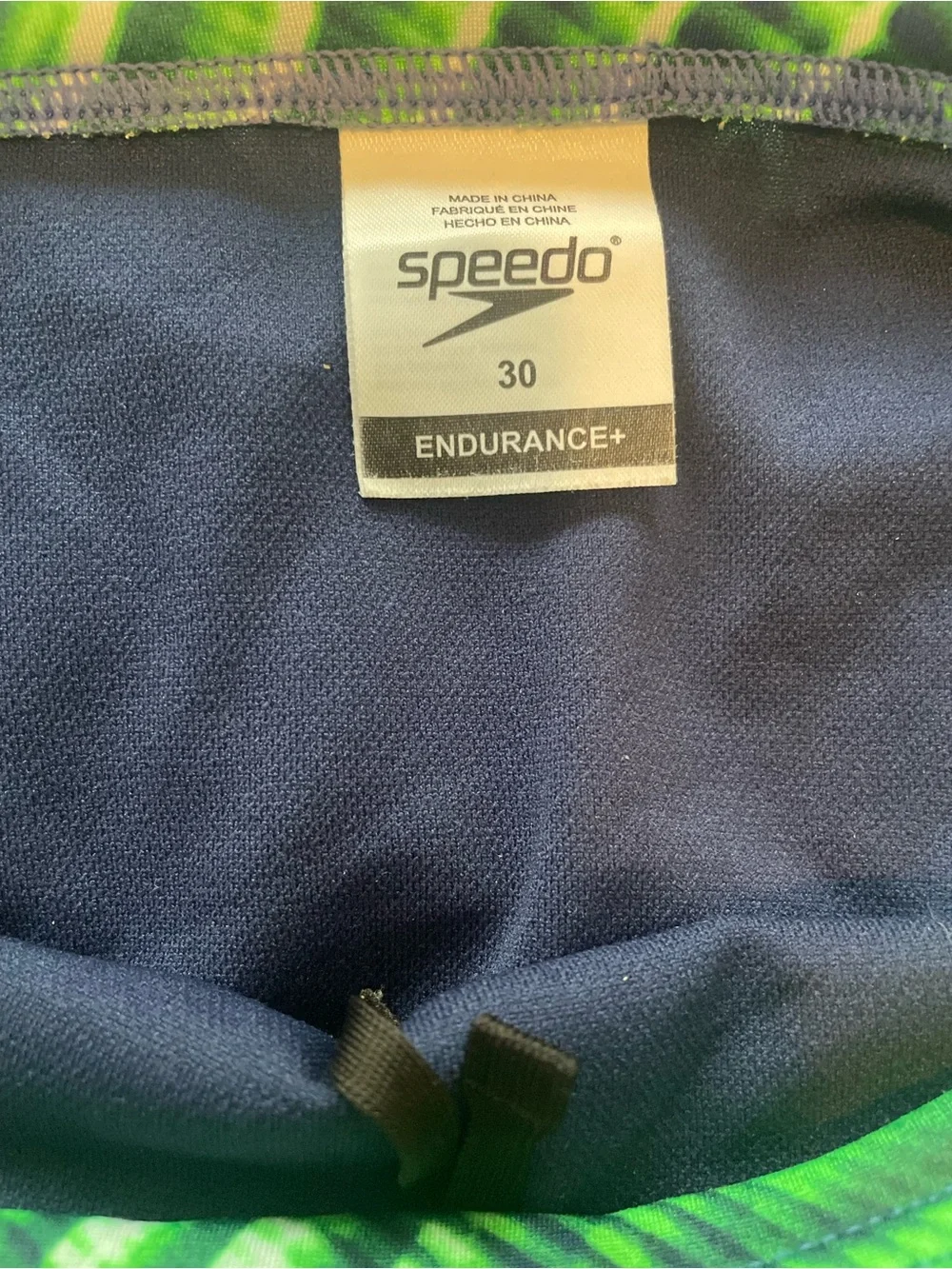 Speedo Men’s Green Wave Print Swim Briefs Endurance size 30